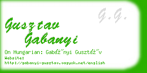 gusztav gabanyi business card